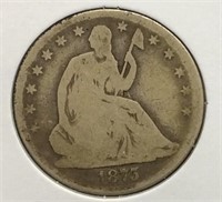 1875 Seated Liberty Half Dollar Coin