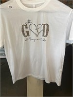 Size large women’s with God, all things are