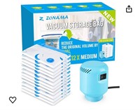 Vacuum Storage Bags with Electric Air Pump,12 Pack