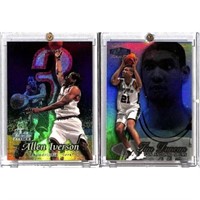 (2) 1999 Flair Basketball Iverson/duncan