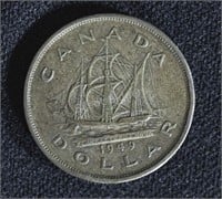 1949 Canada Silver Dollar Coin
