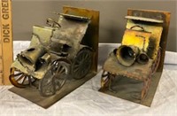 2 Metal Truck Book Ends