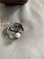 German Kibiski Ring with Pearl