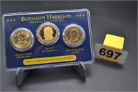 2012 Benjamin Harrison Presidential Coin Set FDOI
