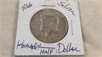 1966 silver Kennedy half