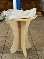 Round Wood Table with Skirt