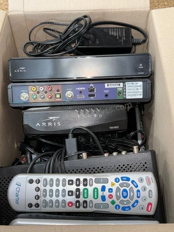 Box of Wi-Fi Routers & Remotes