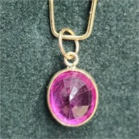 $600 10K  Enhanced Ruby(2.2ct) Pendant