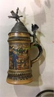 One German Gertz beer stein, with Military pewter