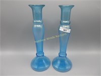 Dugan ice blue candlesticks