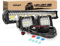 Nilight Led Light Bar 20Inch 420W Triple Row Spot