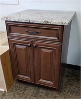 Marble Top Solid Wood Cabinet 27"w, 26"d, 36"t