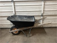 Black Fiberglass Wheelbarrow Good Tires