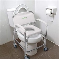 OasisSpace Rolling Shower Chair 400 lb, Rolling Co