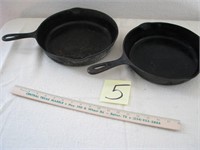 2 - 8" Iron Skillets