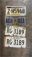 Tennessee and Mississippi license plates