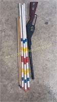 BB rifle and carnival sticks