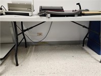 Table used in copy room. Items on top not included