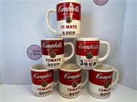 6 Campbell's Tomato Soup Coffee Cups