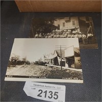 2 Vintage Postacrds - Panama, NE & Syracuse
