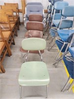 5 assorted office and school desk chairs