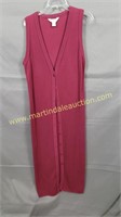 Vintage Express Tricot Sleeveless Button Up Dress