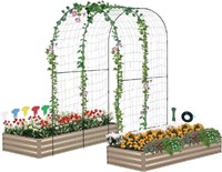 Open Box DTIG Galvanized Raised Garden Bed 6x3x1FT