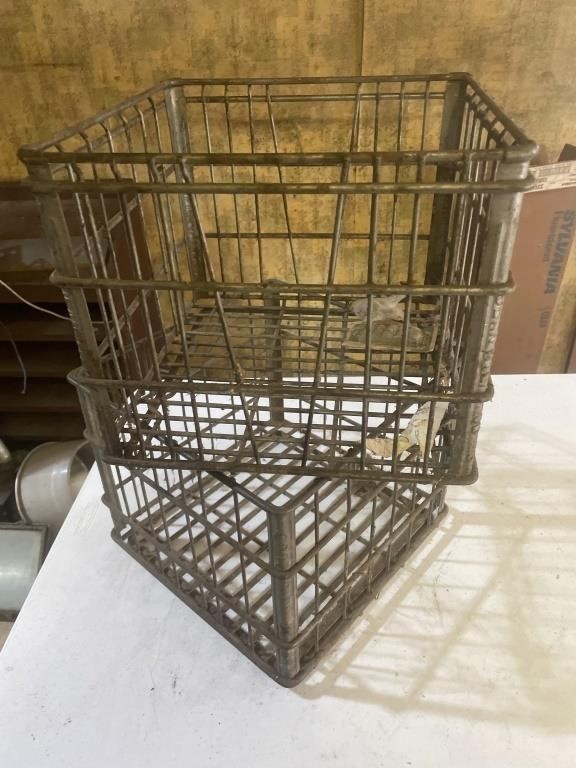 Metal mill crate - Dean milk Co.,  cool farms