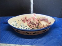 POTTERY DISH & MISC