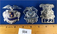 Sheriff and Security Hat Badges