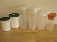 Assorted Plastic Containers - Tallest Is 12"