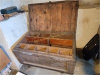 Wood carpenters chest , heavy