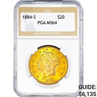 1884-S $20 Gold Double Eagle