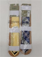 Tie Set yellow and blue plaid