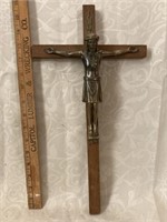 Large Wood and Metal Crucifix made In Germany