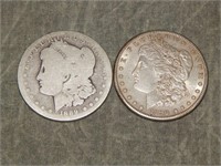 1889 O & 1890 S Morgan 90% SILVER Dollars