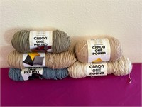 5 Caron One Pound Yard Skeins