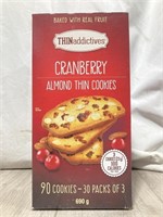 Thin Addictives Cranberry Almond Thin Cookies