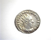 253-260 AD Valerian I Silvering UNC AE Anton