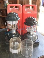 2 Coleman lanterns w/ extra globes