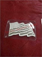 One troy ounce 999 silver American flag