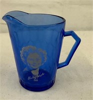 Vintage Shirley Temple Cobalt Blue  Pitcher