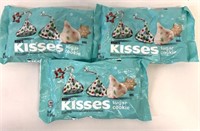 3x Bags Hershey's Kisses White Chocolate Sugar