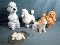 Collection of Standard Poodle Figurines Inc a