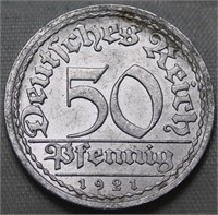 Germany Weimar Republic 1921A 50 Pfennig