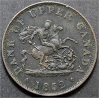 Canada PC-5B1 Bank of Upper Canada 1852 Half Penny