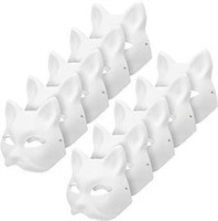 10PCS DIY White Cat Masks Kit x2