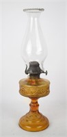 EARLY AMBER OIL LAMP