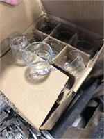 2 Cases of small glass votive cups