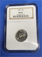 1985 P MS66 UNITED STATES MONTICELLO NICKEL